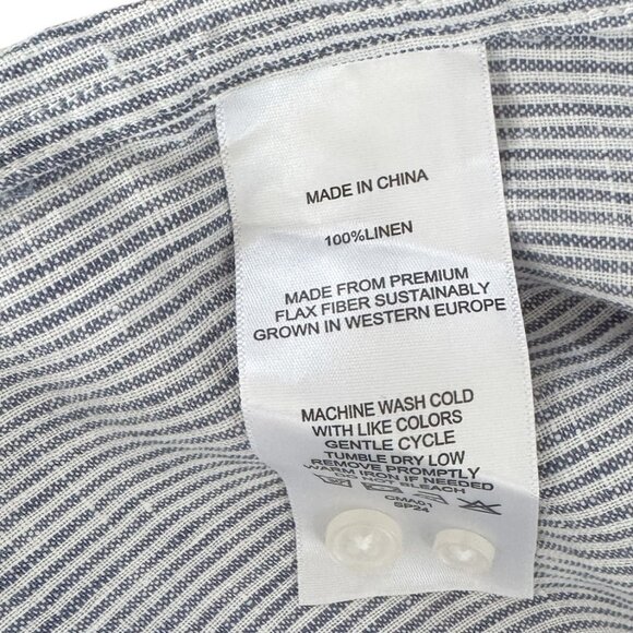 Quince Stiped Button Down Linen Shirt  XS - Picture 5 of 5